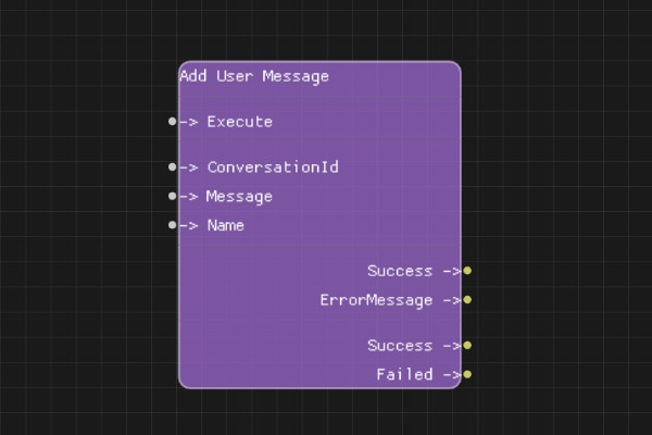 Add User Message Node