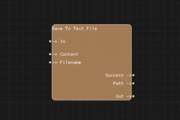 Save to Text File Node