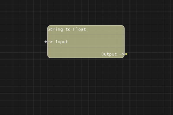 String to Float Node